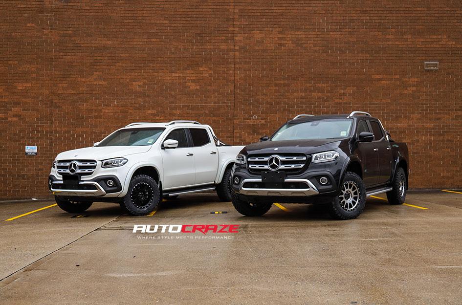 MERCEDES X CLASS CALIBRE SATIN BLACK MACHINED FACE